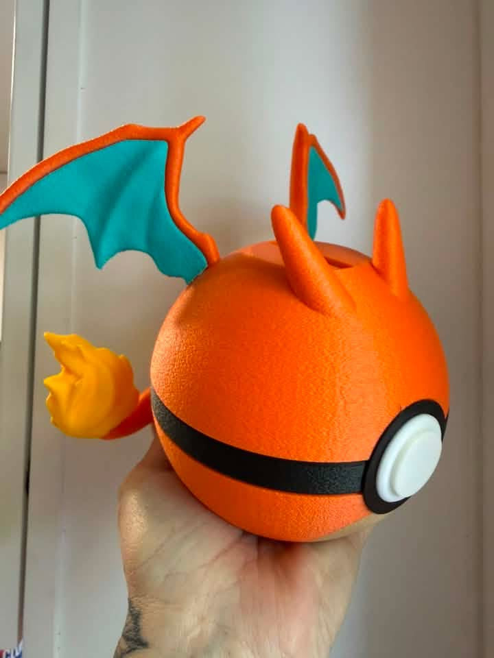 3D Printed Piggy Bank: PokeBank Series - Charizard